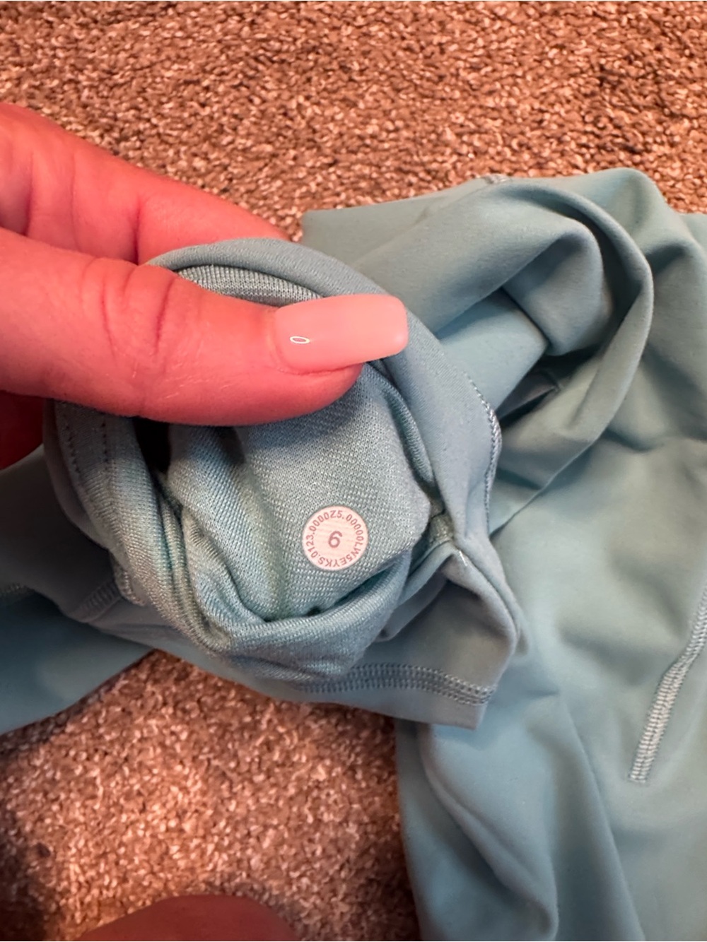 LuLulemon High-Waist Performance Leggings - Light Blue Aqua green SZ 6 Athletic - Picture 6 of 8